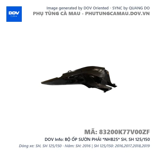BỘ ỐP SƯỜN PHẢI *NHB25* SH, SH 125/150 — 83200K77V00ZF