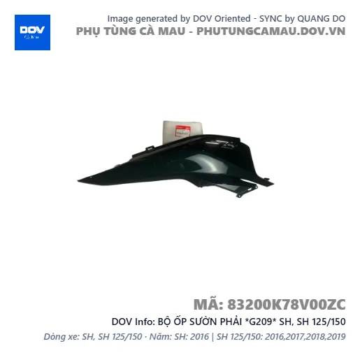BỘ ỐP SƯỜN PHẢI *G209* SH, SH 125/150 — 83200K78V00ZC