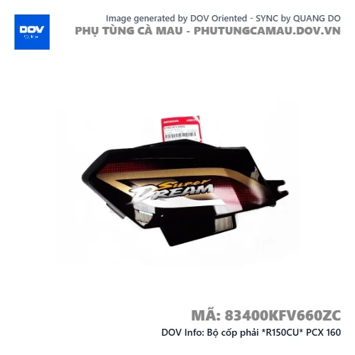 Bộ cốp phải *R150CU* PCX 160 — 83400KFV660ZC