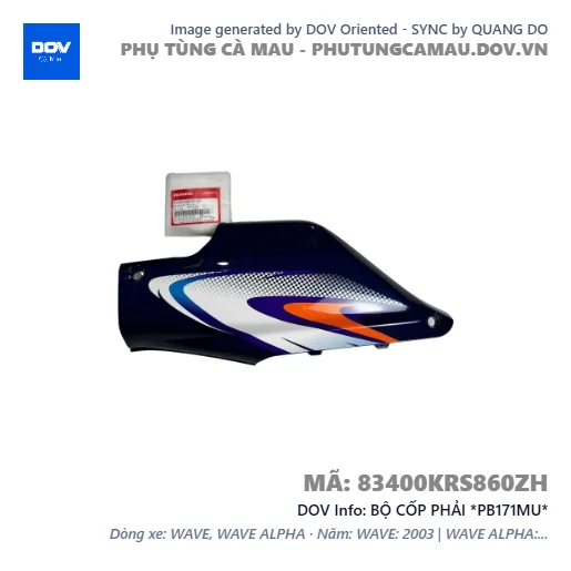 BỘ CỐP PHẢI *PB171MU*  — 83400KRS860ZH