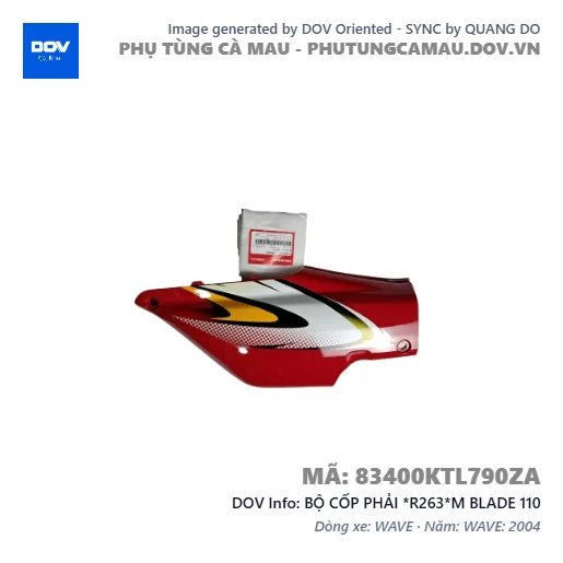BỘ CỐP PHẢI *R263*M BLADE 110 — 83400KTL790ZA