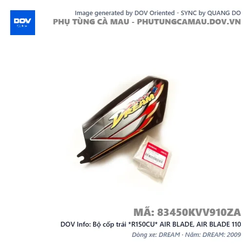 Bộ cốp trái *R150CU* AIR BLADE, AIR BLADE 110 — 83450KVV910ZA