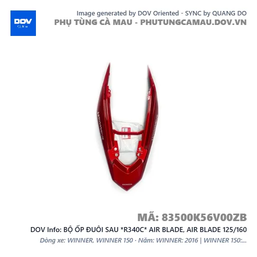 BỘ ỐP ĐUÔI SAU *R340C* AIR BLADE, AIR BLADE 125/160 — 83500K56V00ZB