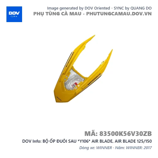 BỘ ỐP ĐUÔI SAU *Y106* AIR BLADE, AIR BLADE 125/150 — 83500K56V30ZB