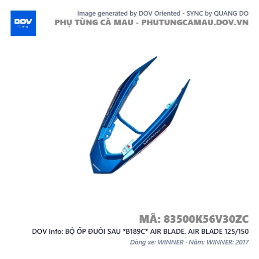 BỘ ỐP ĐUÔI SAU *B189C* AIR BLADE, AIR BLADE 125/150 — 83500K56V30ZC