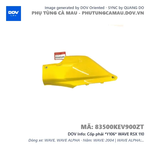Cốp phải *Y106* WAVE RSX 110 — 83500KEV900ZT