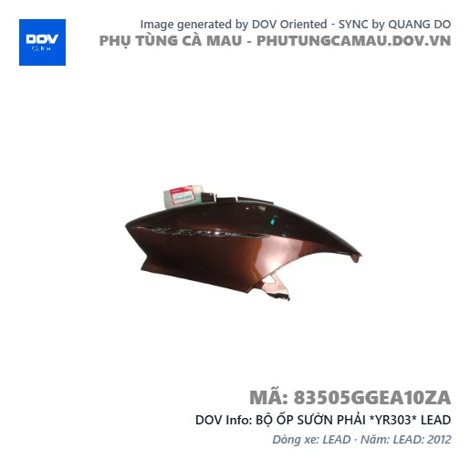 BỘ ỐP SƯỜN PHẢI *YR303* LEAD — 83505GGEA10ZA