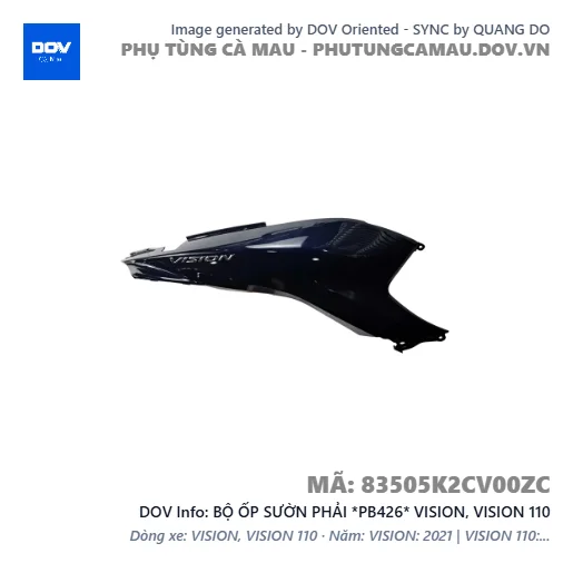 BỘ ỐP SƯỜN PHẢI *PB426* VISION, VISION 110 — 83505K2CV00ZC