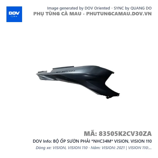 BỘ ỐP SƯỜN PHẢI *NHC34M* VISION, VISION 110 — 83505K2CV30ZA
