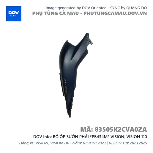 BỘ ỐP SƯỜN PHẢI *PB434M* VISION, VISION 110 — 83505K2CVA0ZA