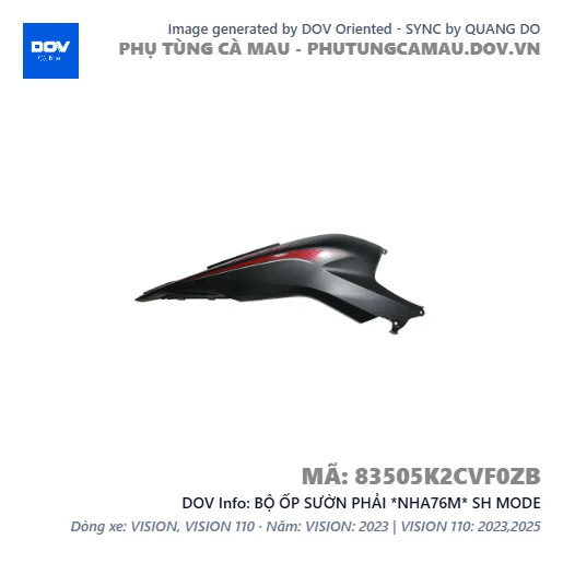 BỘ ỐP SƯỜN PHẢI *NHA76M* SH MODE — 83505K2CVF0ZB