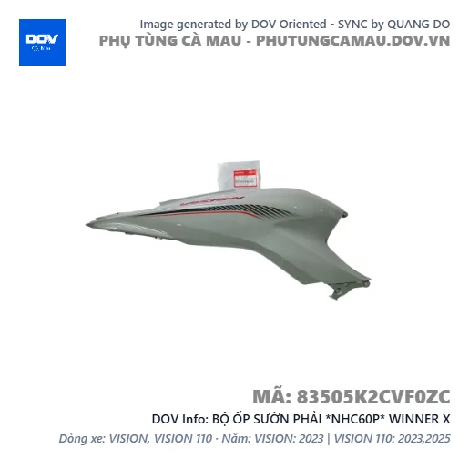 BỘ ỐP SƯỜN PHẢI *NHC60P* WINNER X — 83505K2CVF0ZC