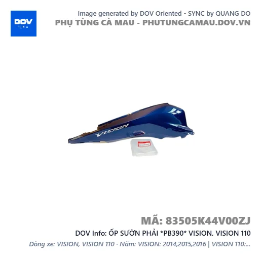 ỐP SƯỜN PHẢI *PB390* VISION, VISION 110 — 83505K44V00ZJ