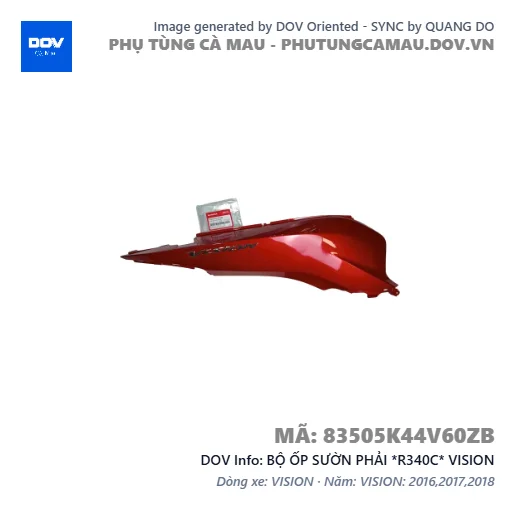 BỘ ỐP SƯỜN PHẢI *R340C* VISION — 83505K44V60ZB