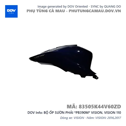 BỘ ỐP SƯỜN PHẢI *PB390M* VISION, VISION 110 — 83505K44V60ZD