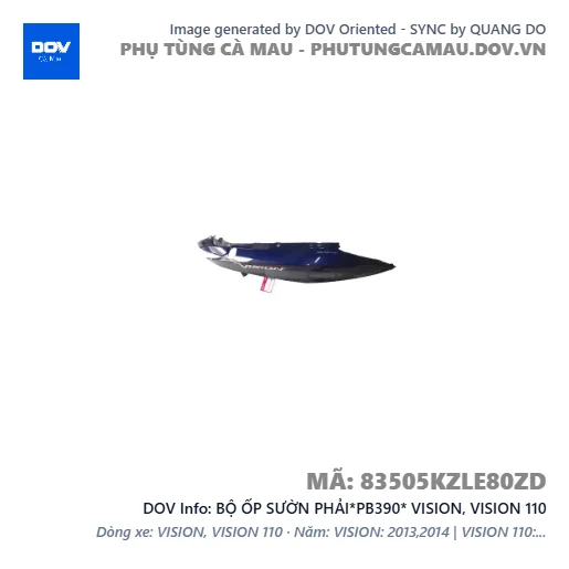 BỘ ỐP SƯỜN PHẢI*PB390* VISION, VISION 110 — 83505KZLE80ZD