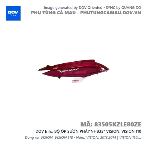 BỘ ỐP SƯỜN PHẢI*NHB35* VISION, VISION 110 — 83505KZLE80ZE