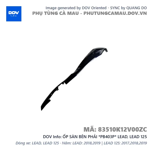 ỐP SÀN BÊN PHẢI *PB403P* LEAD, LEAD 125 — 83510K12V00ZC