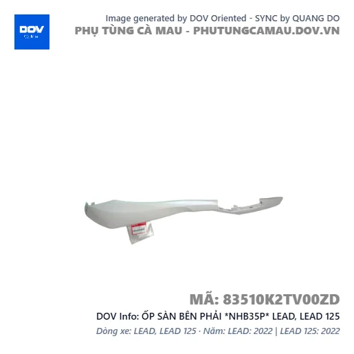 ỐP SÀN BÊN PHẢI *NHB35P* LEAD, LEAD 125 — 83510K2TV00ZD