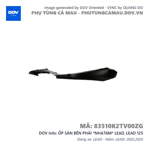ỐP SÀN BÊN PHẢI *NHA76M* LEAD, LEAD 125 — 83510K2TV00ZG