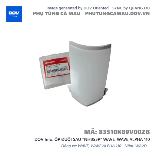 ỐP ĐUÔI SAU *NHB55P* WAVE, WAVE ALPHA 110 — 83510K89V00ZB