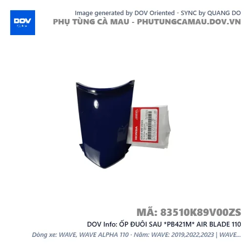 ỐP ĐUÔI SAU *PB421M* AIR BLADE 110 — 83510K89V00ZS