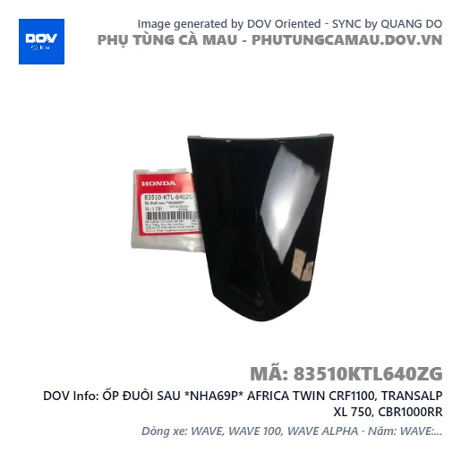 ỐP ĐUÔI SAU *NHA69P* AFRICA TWIN CRF1100, TRANSALP XL 750, CBR1000RR — 83510KTL640ZG