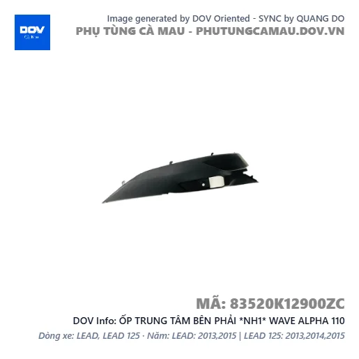 ỐP TRUNG TÂM BÊN PHẢI *NH1* WAVE ALPHA 110 — 83520K12900ZC