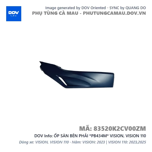 ỐP SÀN BÊN PHẢI *PB434M* VISION, VISION 110 — 83520K2CV00ZM