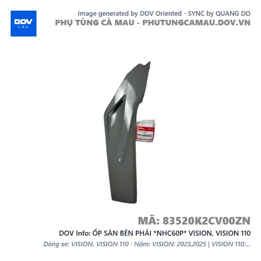 ỐP SÀN BÊN PHẢI *NHC60P* VISION, VISION 110 — 83520K2CV00ZN