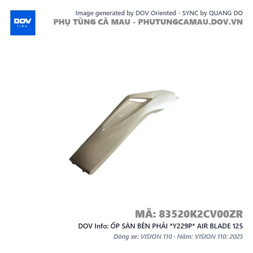 ỐP SÀN BÊN PHẢI *Y229P* AIR BLADE 125 — 83520K2CV00ZR