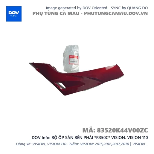 BỘ ỐP SÀN BÊN PHẢI *R350C* VISION, VISION 110 — 83520K44V00ZC