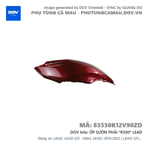 ỐP SƯỜN PHẢI *R350* LEAD — 83550K12V90ZD
