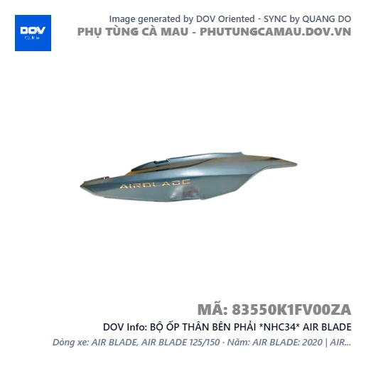 BỘ ỐP THÂN BÊN PHẢI *NHC34* AIR BLADE — 83550K1FV00ZA
