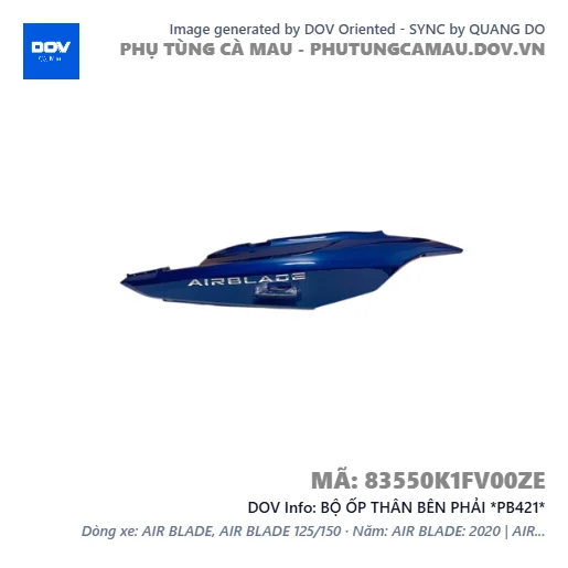 BỘ ỐP THÂN BÊN PHẢI *PB421*  — 83550K1FV00ZE