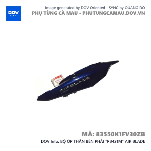 BỘ ỐP THÂN BÊN PHẢI *PB421M* AIR BLADE — 83550K1FV30ZB