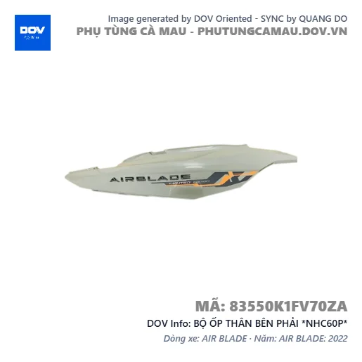 BỘ ỐP THÂN BÊN PHẢI *NHC60P*  — 83550K1FV70ZA