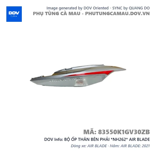 BỘ ỐP THÂN BÊN PHẢI *NH262* AIR BLADE — 83550K1GV30ZB