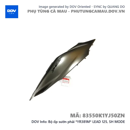 Bộ ốp sườn phải *YR381M* LEAD 125, SH MODE — 83550K1YJ50ZN