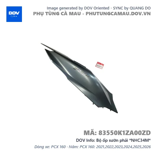 Bộ ốp sườn phải *NHC34M*  — 83550K1ZA00ZD