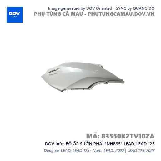 BỘ ỐP SƯỜN PHẢI *NHB35* LEAD, LEAD 125 — 83550K2TV10ZA