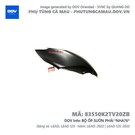 BỘ ỐP SƯỜN PHẢI *NHA76*  — 83550K2TV20ZB