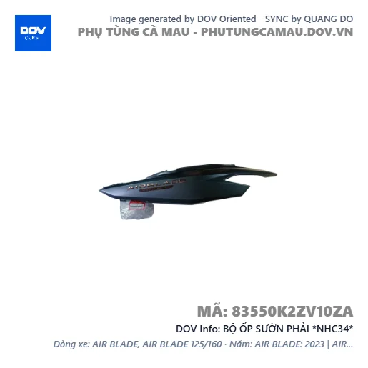 BỘ ỐP SƯỜN PHẢI *NHC34*  — 83550K2ZV10ZA