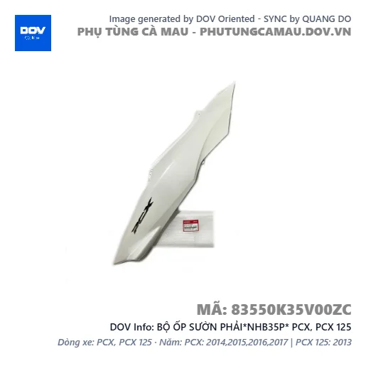 BỘ ỐP SƯỜN PHẢI*NHB35P* PCX, PCX 125 — 83550K35V00ZC