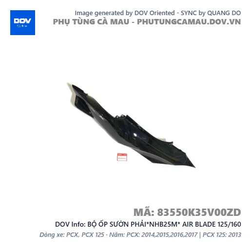 BỘ ỐP SƯỜN PHẢI*NHB25M* AIR BLADE 125/160 — 83550K35V00ZD