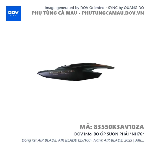 BỘ ỐP SƯỜN PHẢI *NH76* — 83550K3AV10ZA
