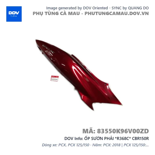 ỐP SƯỜN PHẢI *R368C* CBR150R — 83550K96V00ZD