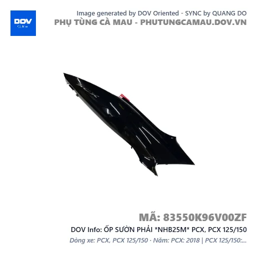 ỐP SƯỜN PHẢI *NHB25M* PCX, PCX 125/150 — 83550K96V00ZF