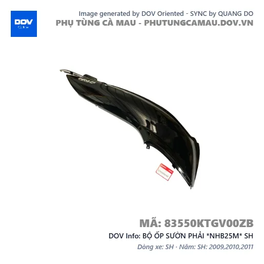 BỘ ỐP SƯỜN PHẢI *NHB25M* SH — 83550KTGV00ZB