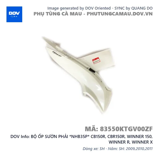 BỘ ỐP SƯỜN PHẢI *NHB35P* CB150R, CBR150R, WINNER 150, WINNER R, WINNER X — 83550KTGV00ZF
